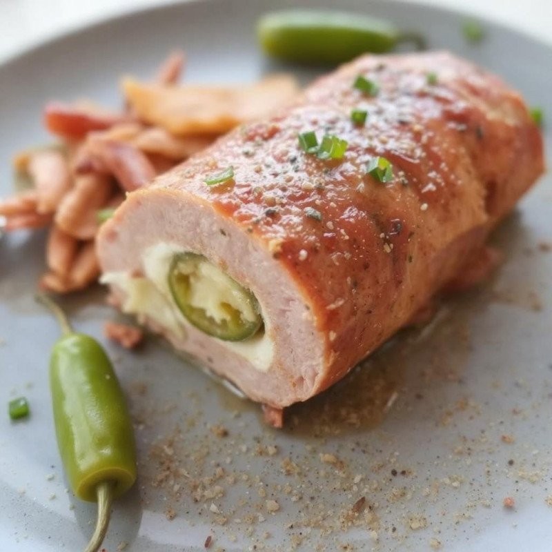 Pre cooked pork tenderloin stuffed with cheese and jalapeno 250g - 1 Cheesy Jalapeño Stuffed Pork Tenderloin - 250g DelightSavor Pre cooked pork tenderloin stuffed with cheese and jalapeno 250g - 1 Cheesy Jalapeño Stuffed Pork Tenderloin - 250g DelightSavor